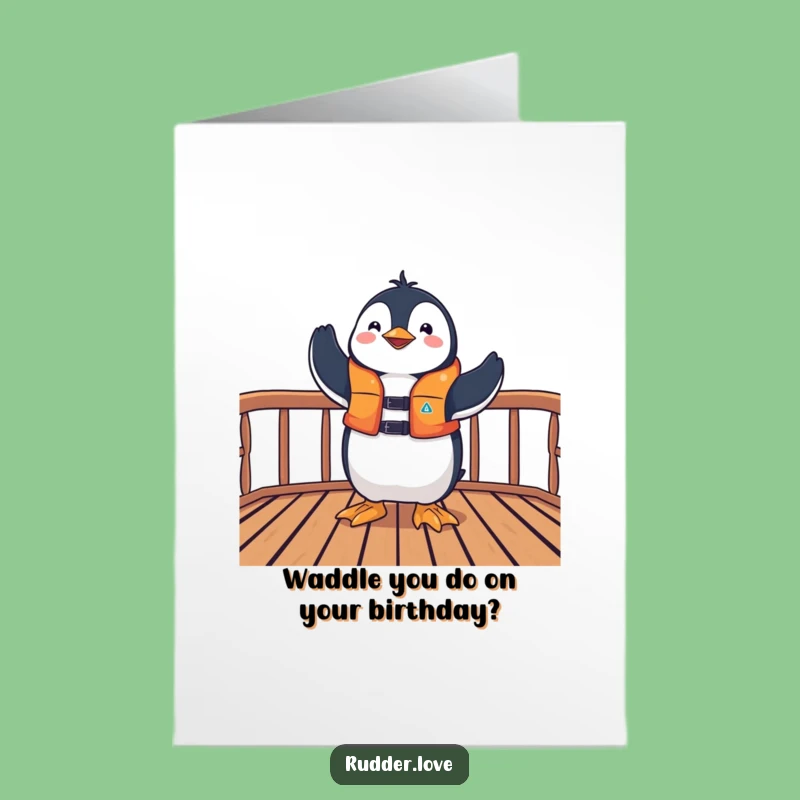 Free Printable Funny Penguin Birthday Card - Triumphant Downloadable Gift